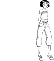 A coloring page of totally spies